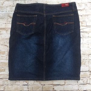 Lei Denim Pencil Skirt with front slit